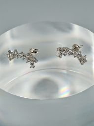 auskarai Zircon Star sidabras 925 – su cirkoniais ir žvaigždėmis