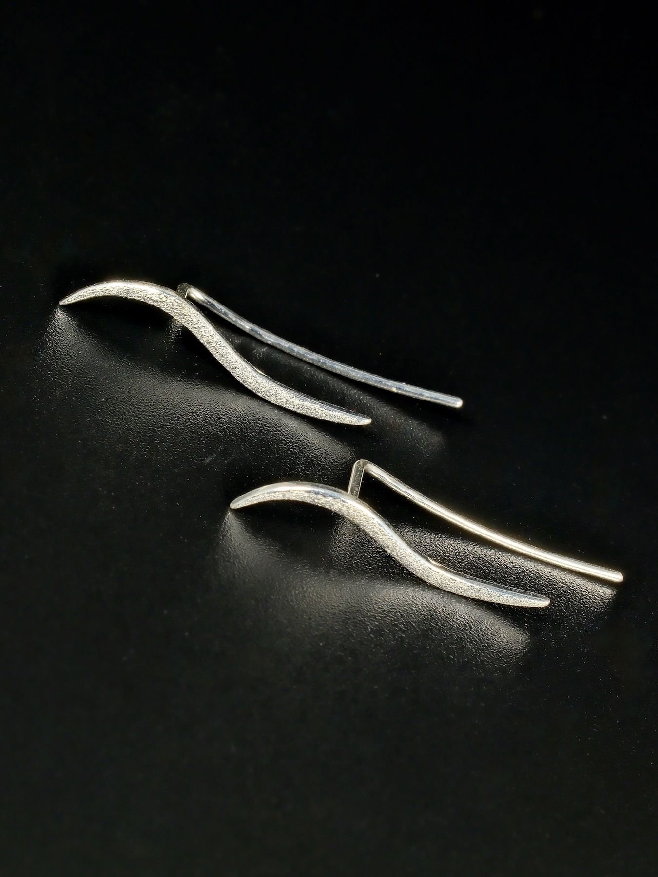 Sense earrings 925 silver – minimalist modern design