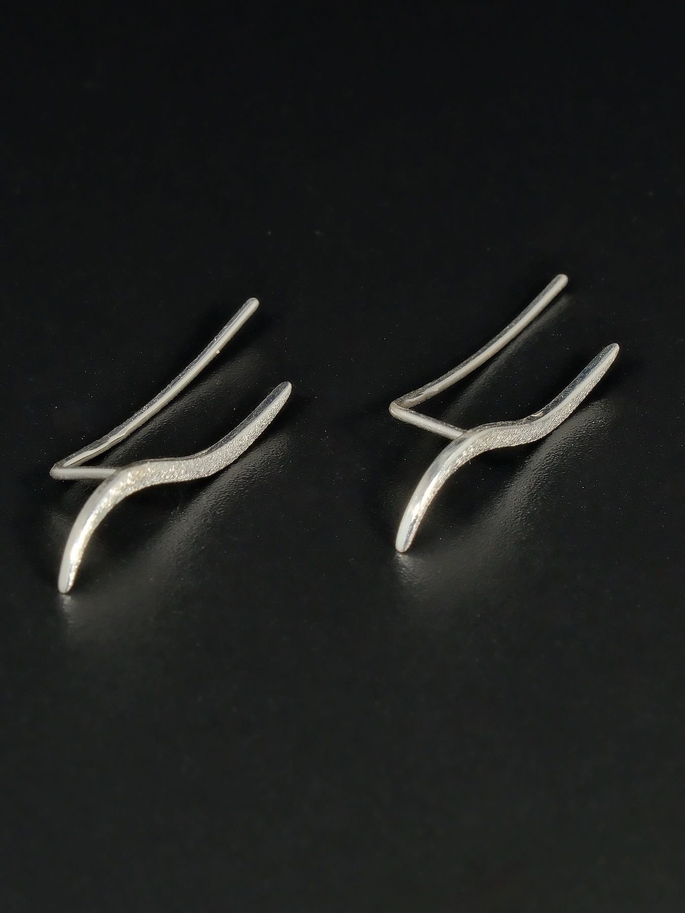 Sense earrings 925 silver – minimalist modern design