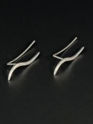 Sense earrings 925 silver – minimalist modern design