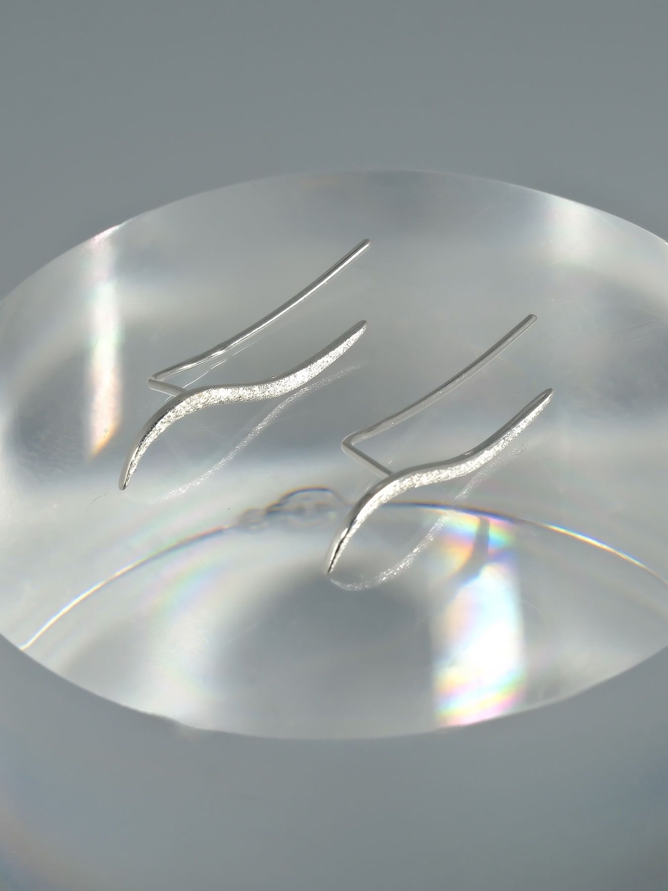 Sense earrings 925 silver – minimalist modern design