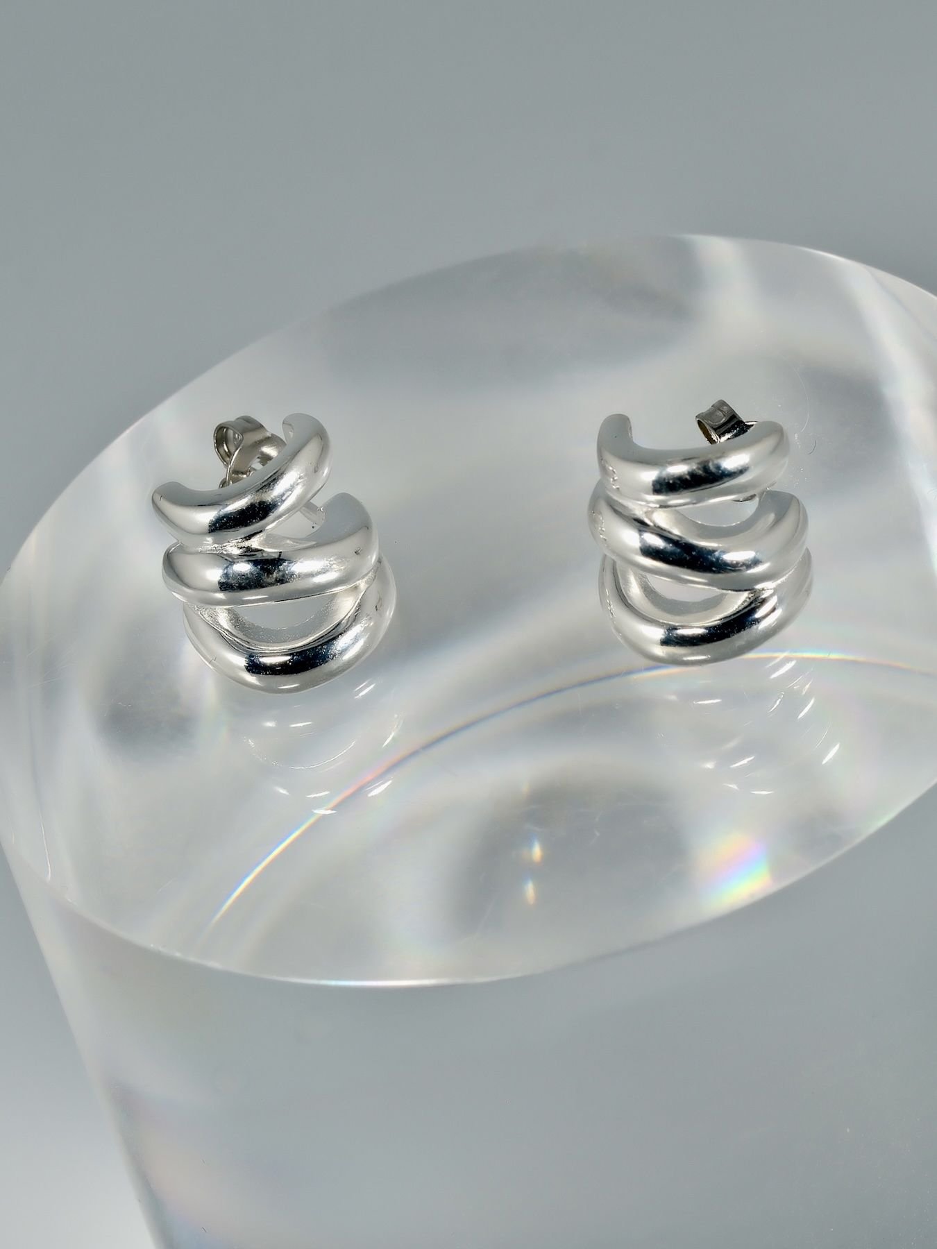 Music earrings 925 silver – sculptural modern design