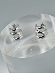 auskarai Music sidabras 925 – skulptūriškas dizainas