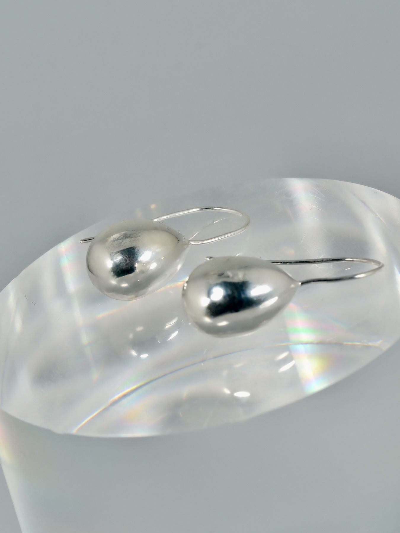 auskarai Oval Tear Drop sidabras 925 – ovalūs lašo formos auskarai