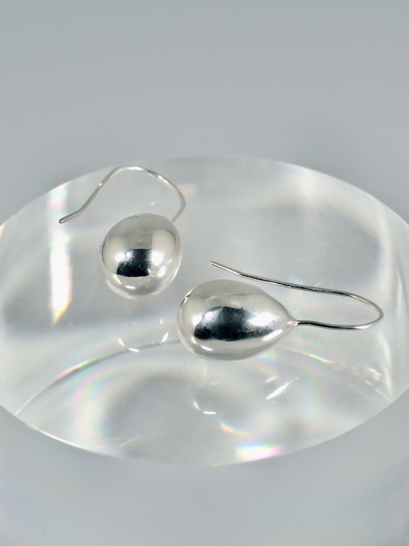 925 silver Oval Tear Drop earrings – oval drop earring