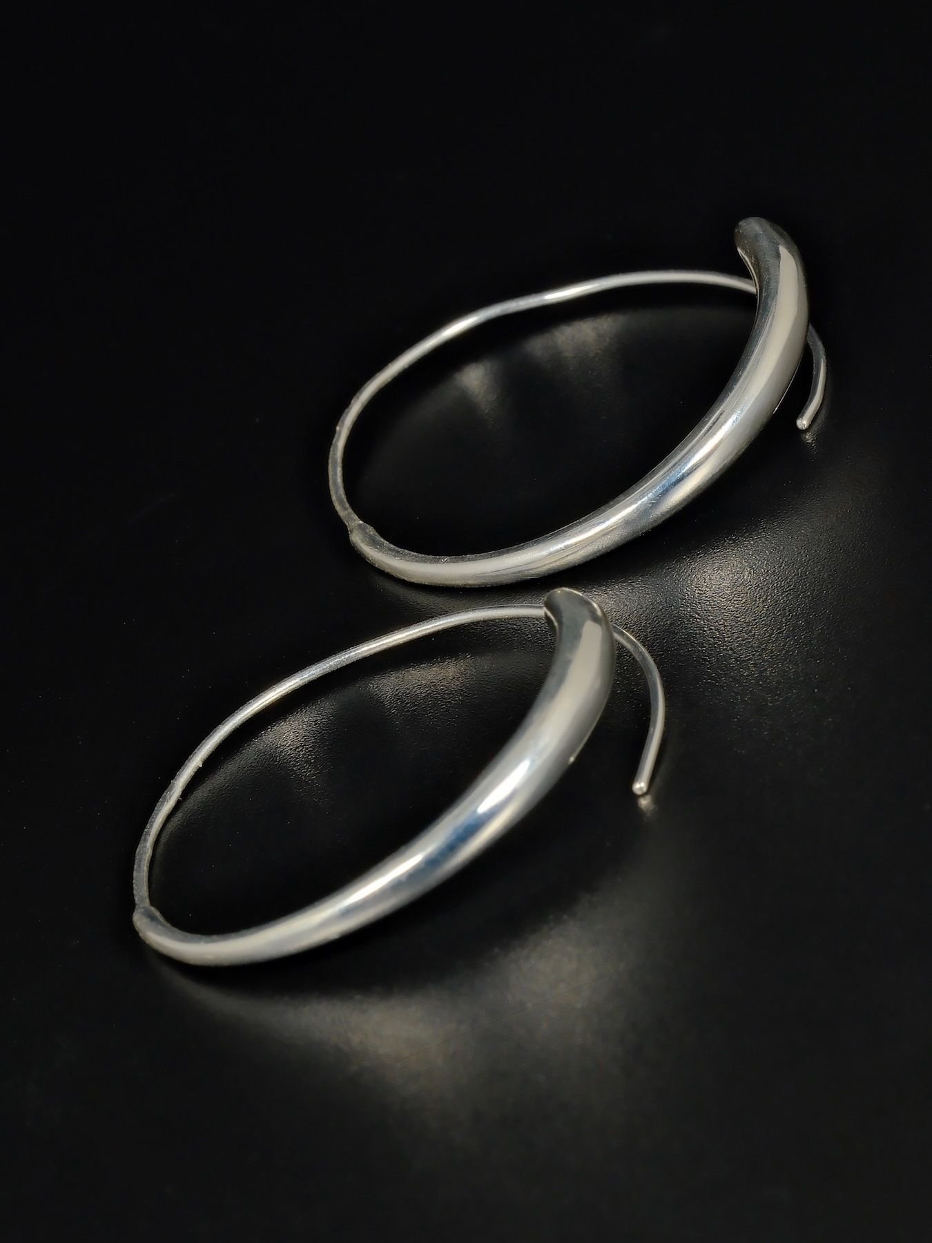 925 sidabro auskarai Glossy – blizgūs auskarai