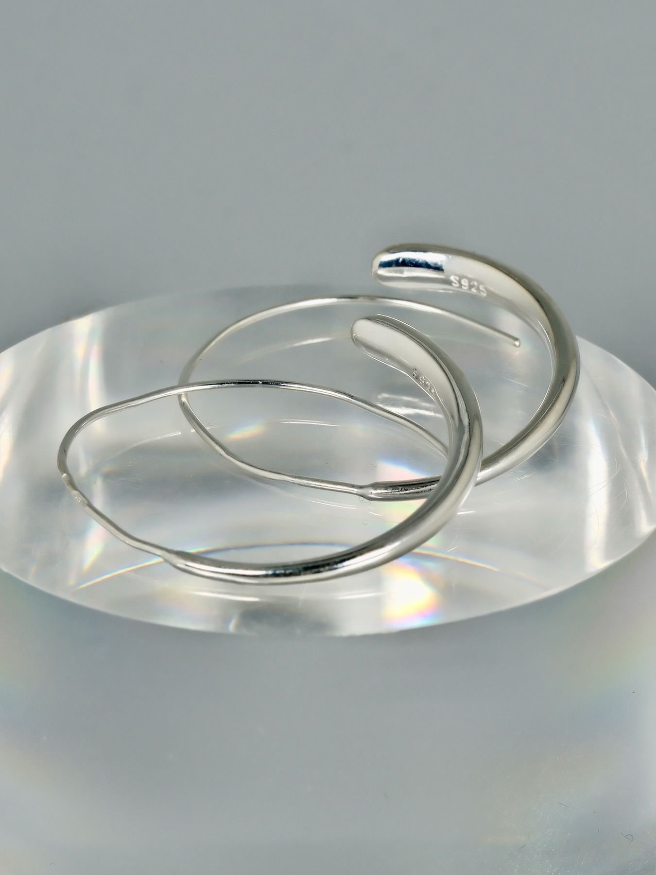 925 sidabro auskarai Glossy – blizgūs auskarai