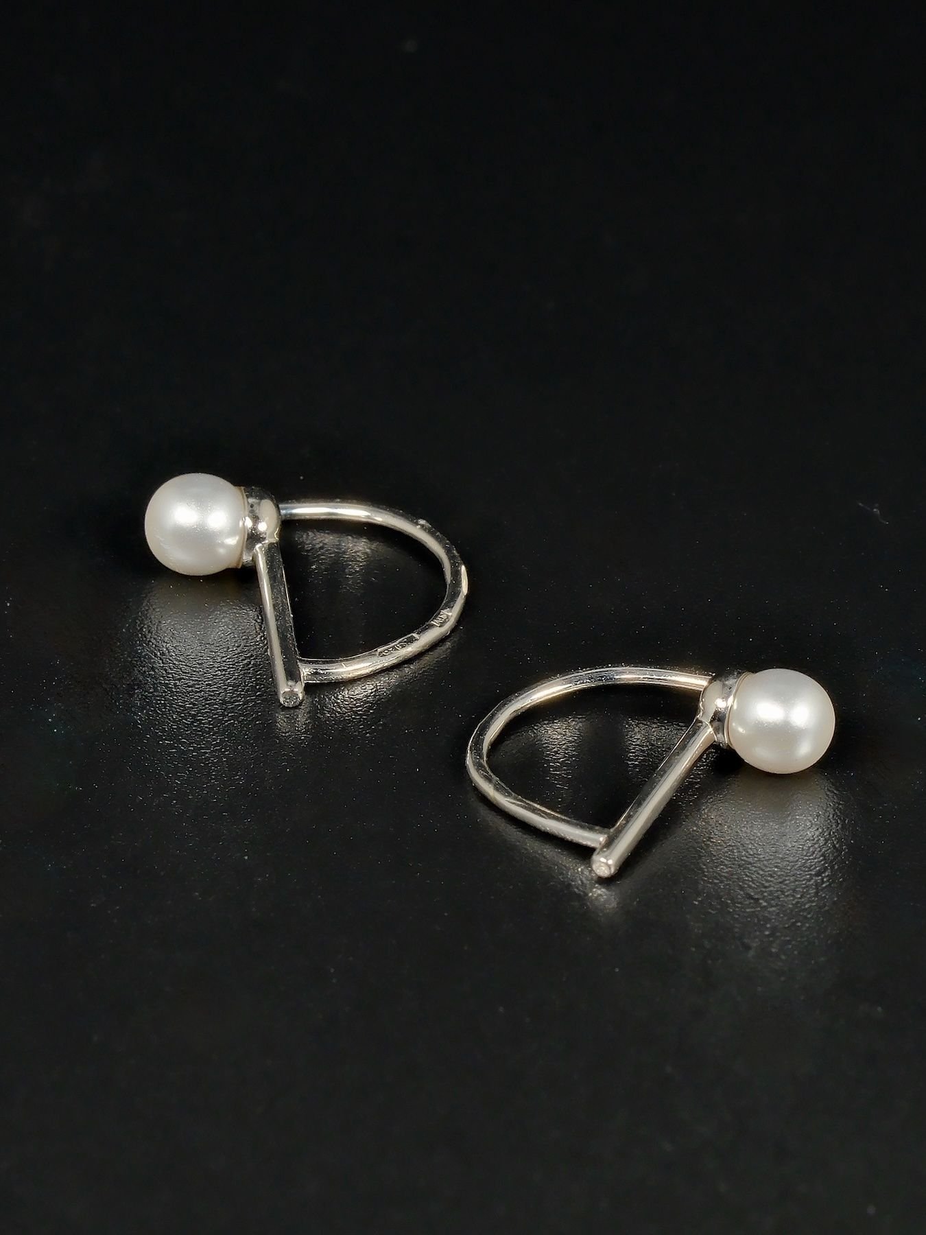 925 silver pearl earrings – elegant earrings