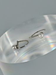 925 sidabro auskarai su perlais – elegantiški auskarai