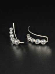 925 sidabriniai Curved Ball auskarai