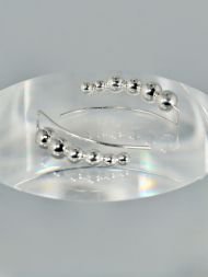 925 sidabriniai Curved Ball auskarai