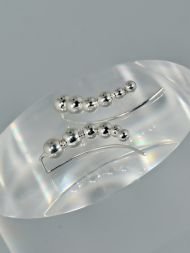 925 sidabriniai Curved Ball auskarai