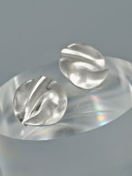 925 sidabriniai Fabric auskarai