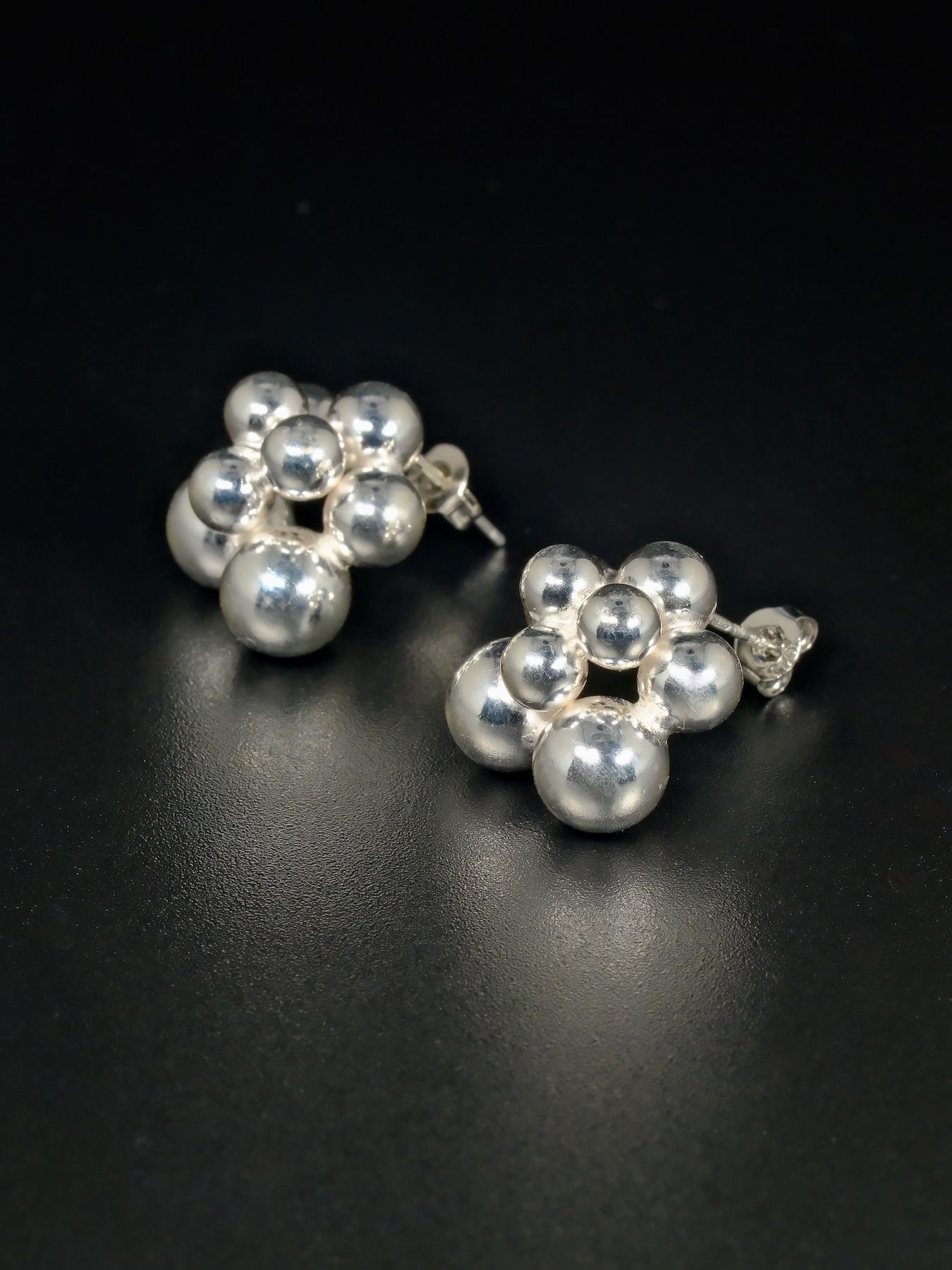 925 silver Silver Ball earrings