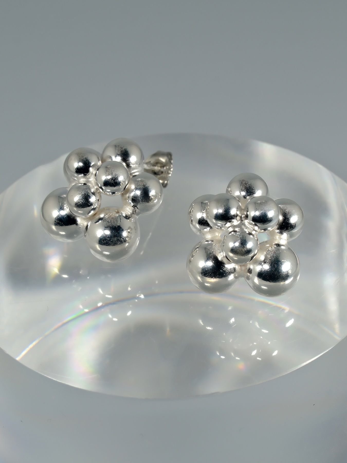 925 silver Silver Ball earrings