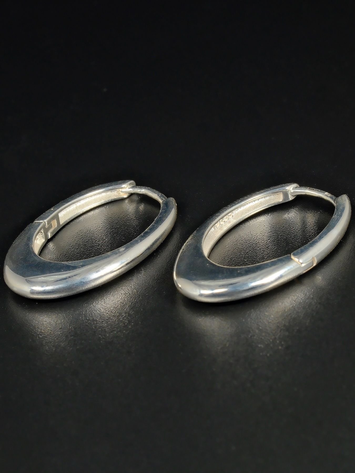 925 sidabriniai ovalūs auskarai