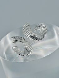 925 sidabriniai Spiral auskarai