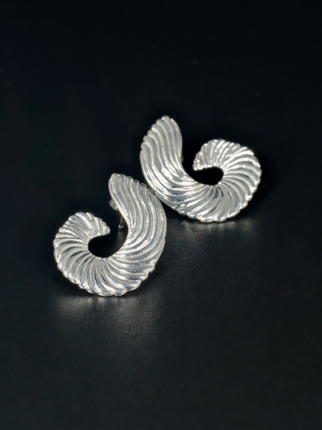 925 sidabriniai Spiral auskarai