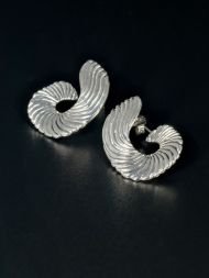 925 sidabriniai Spiral auskarai