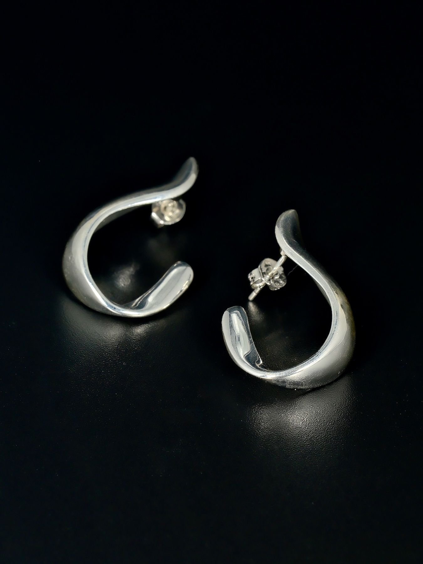 925 sidabriniai Moment auskarai