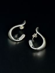 925 sidabriniai Moment auskarai
