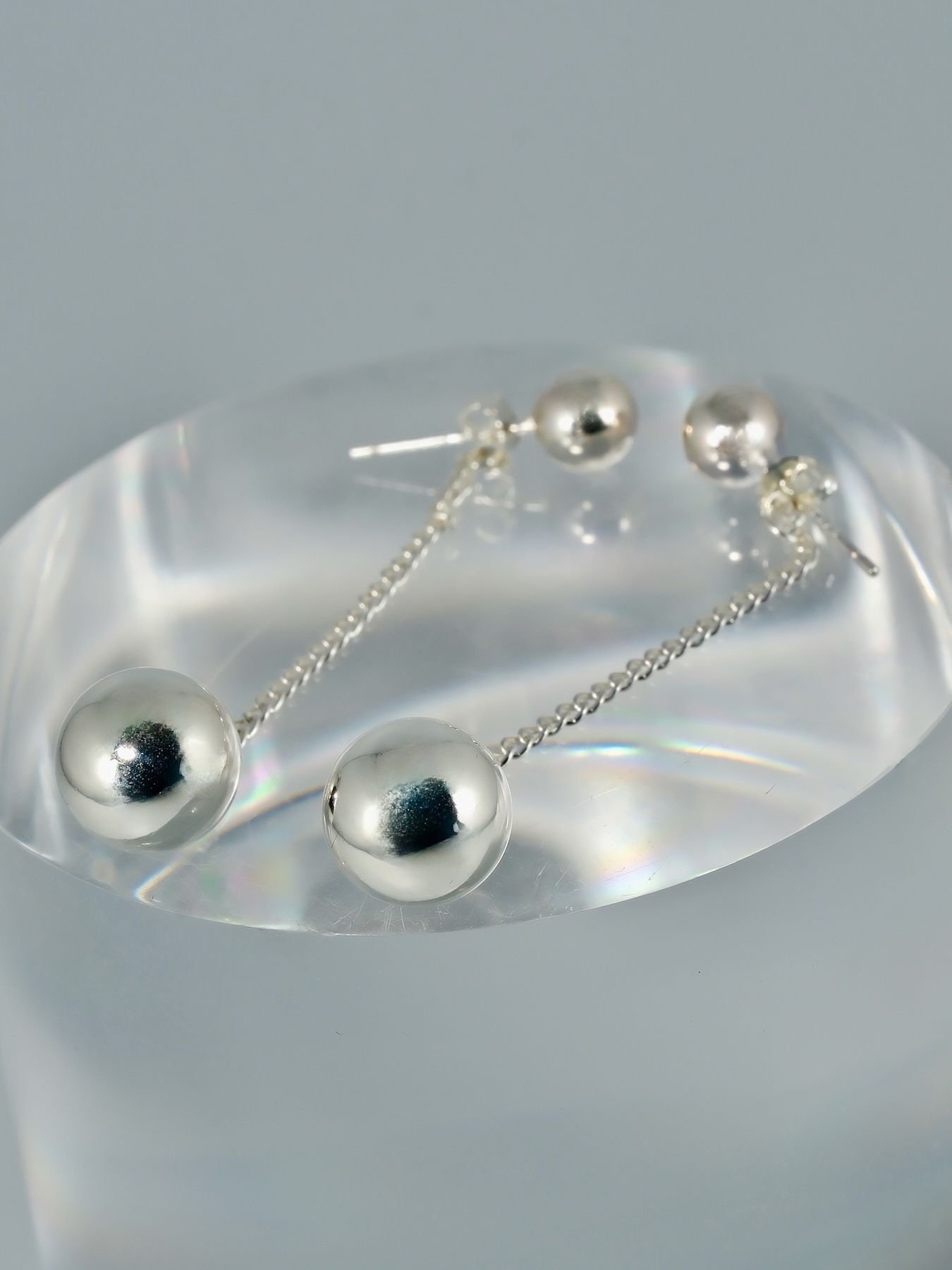 Earings Double Round Ball