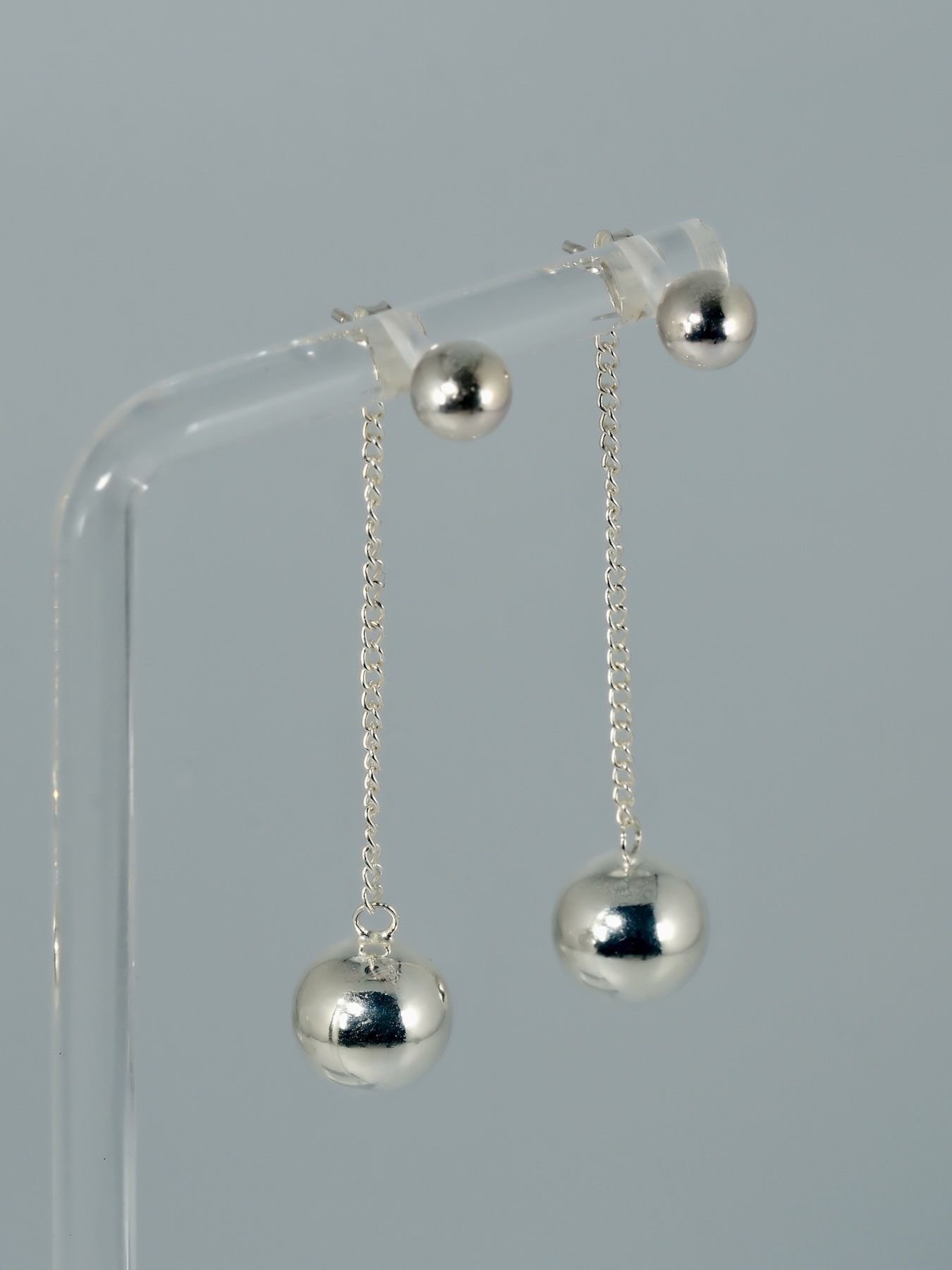 Earings Double Round Ball