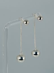 Auskarai Double Round Ball